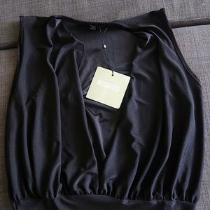 MISSGUIDED Black Plunge Bodysuit
